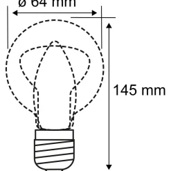 LED-filamenttilamppu Paulmann Corn Rustika, E27, 250lm, 4.4W, 1700K, kulta