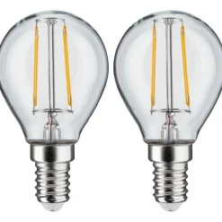 LED-filamenttilamppu Paulmann Drop, E14, 250lm, 2.7W, 2700K, kirkas, 2kpl