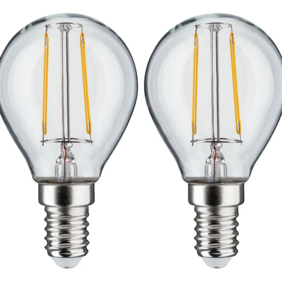LED-filamenttilamppu Paulmann Drop, E14, 250lm, 2.7W, 2700K, kirkas, 2kpl
