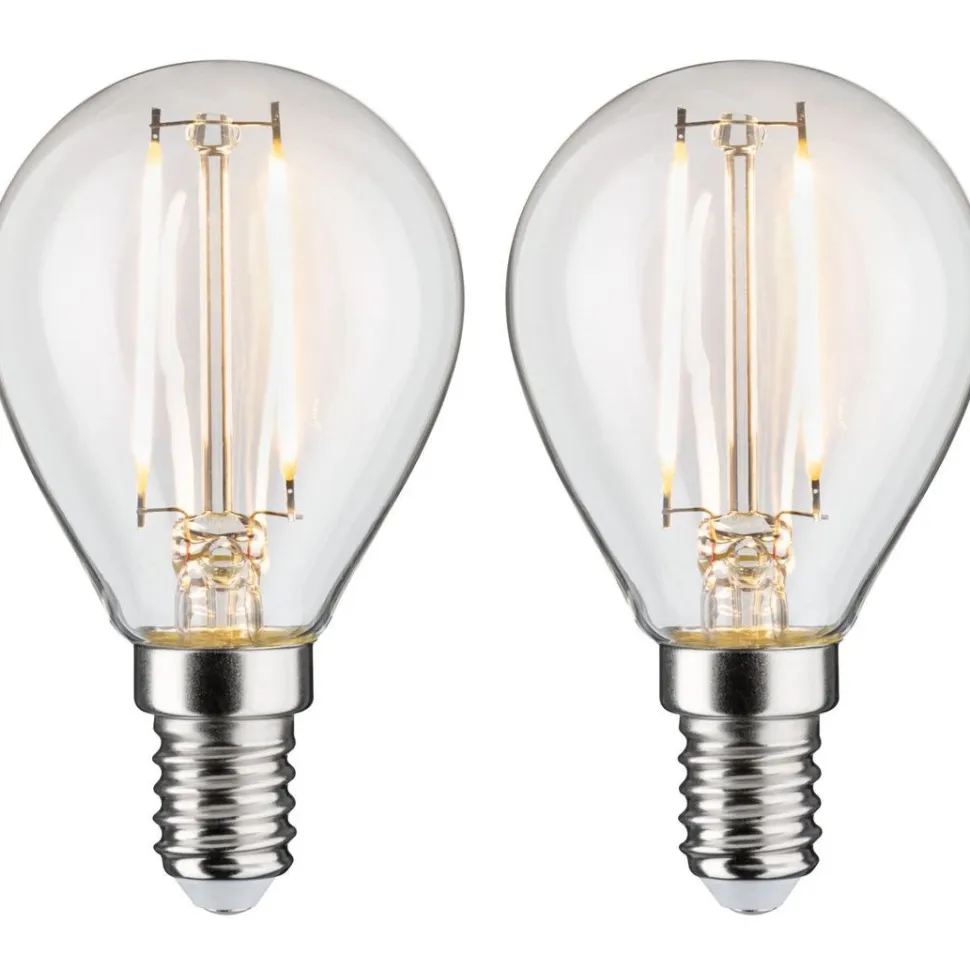 LED-filamenttilamppu Paulmann Drop, E14, 250lm, 2.7W, 2700K, kirkas, 2kpl