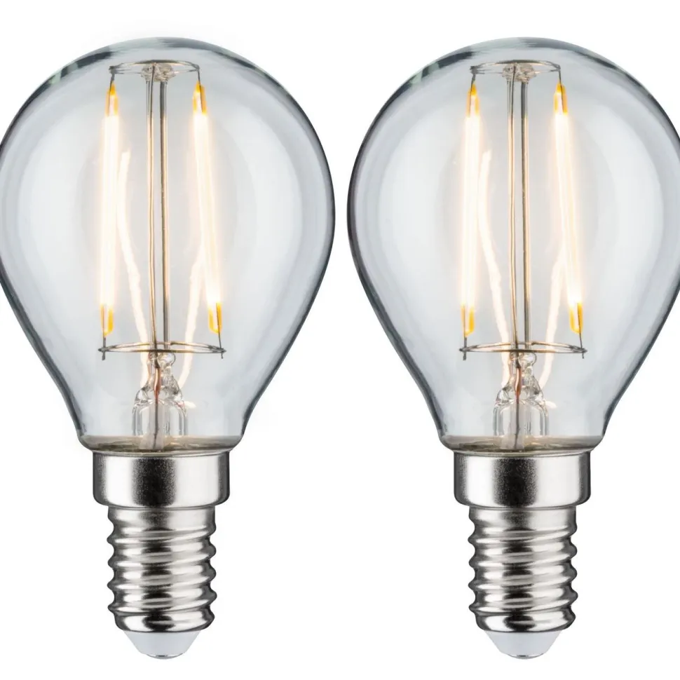 LED-filamenttilamppu Paulmann Drop, E14, 250lm, 2.7W, 2700K, kirkas, 2kpl