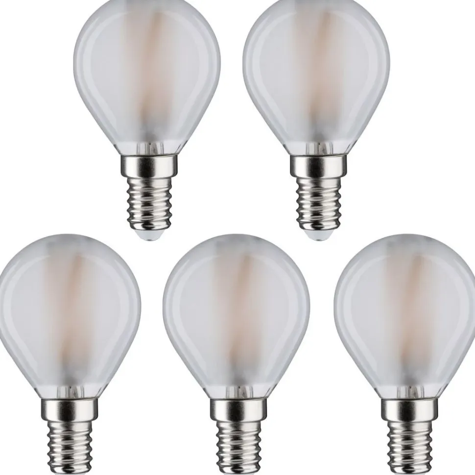 LED-filamenttilamppu Paulmann Drop, E14, 470lm, 4,8W, 2700K, matta, 5kpl
