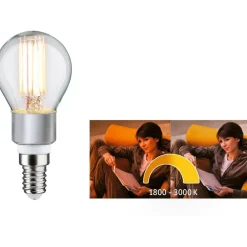 LED-filamenttilamppu Paulmann Drop, E14, 470lm, 5W, säädettävä värilämpötila, kirkas