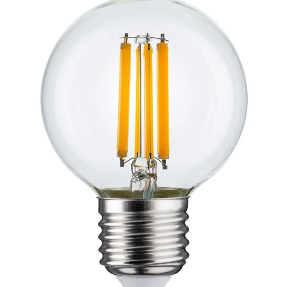 LED-filamenttilamppu Paulmann Globe, G60, E27, 806lm, 7W, 2700K, himmennettävä, kirkas
