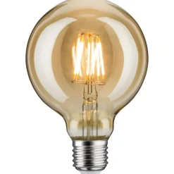 LED-filamenttilamppu Paulmann Globe, G95, E27, 450lm, 6W, 1700K, himmennettävä, kulta