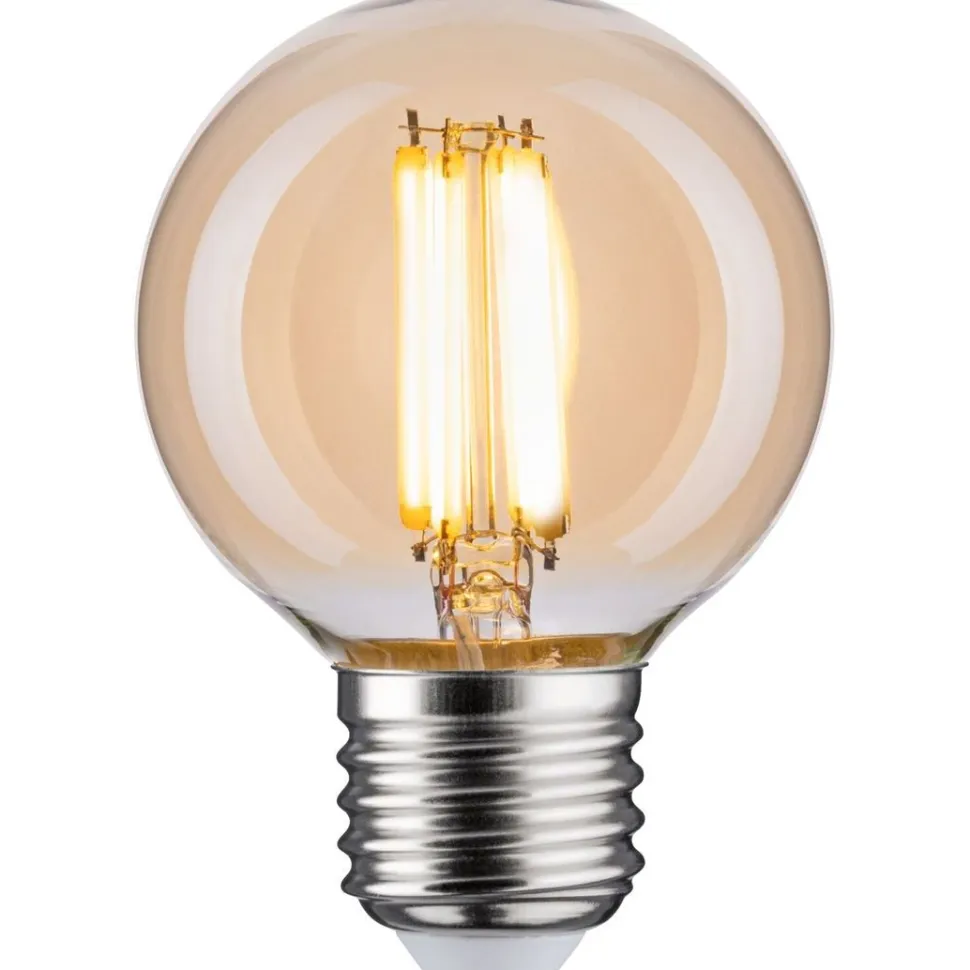 LED-filamenttilamppu Paulmann Globe, G60, E27, 780lm, 7W, 2700K, himmennettävä, kulta