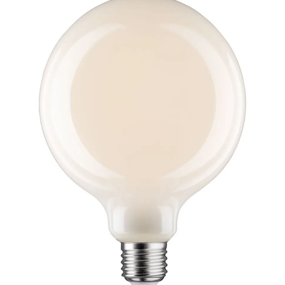 LED-filamenttilamppu Paulmann Globe, G125, E27, 470lm, 5.6W, 2700K, himmennettävä, opaali