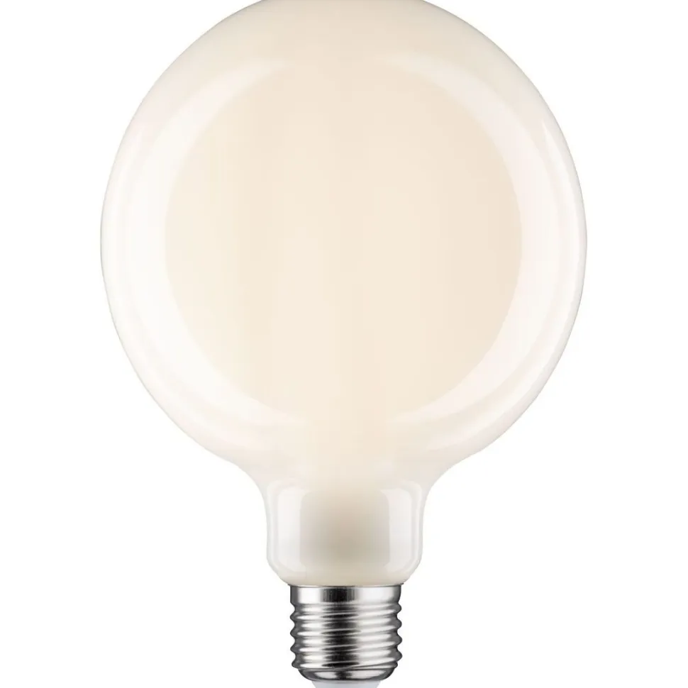 LED-filamenttilamppu Paulmann Globe, G125, E27, 806lm, 7W, 2700K, himmennettävä, opaali