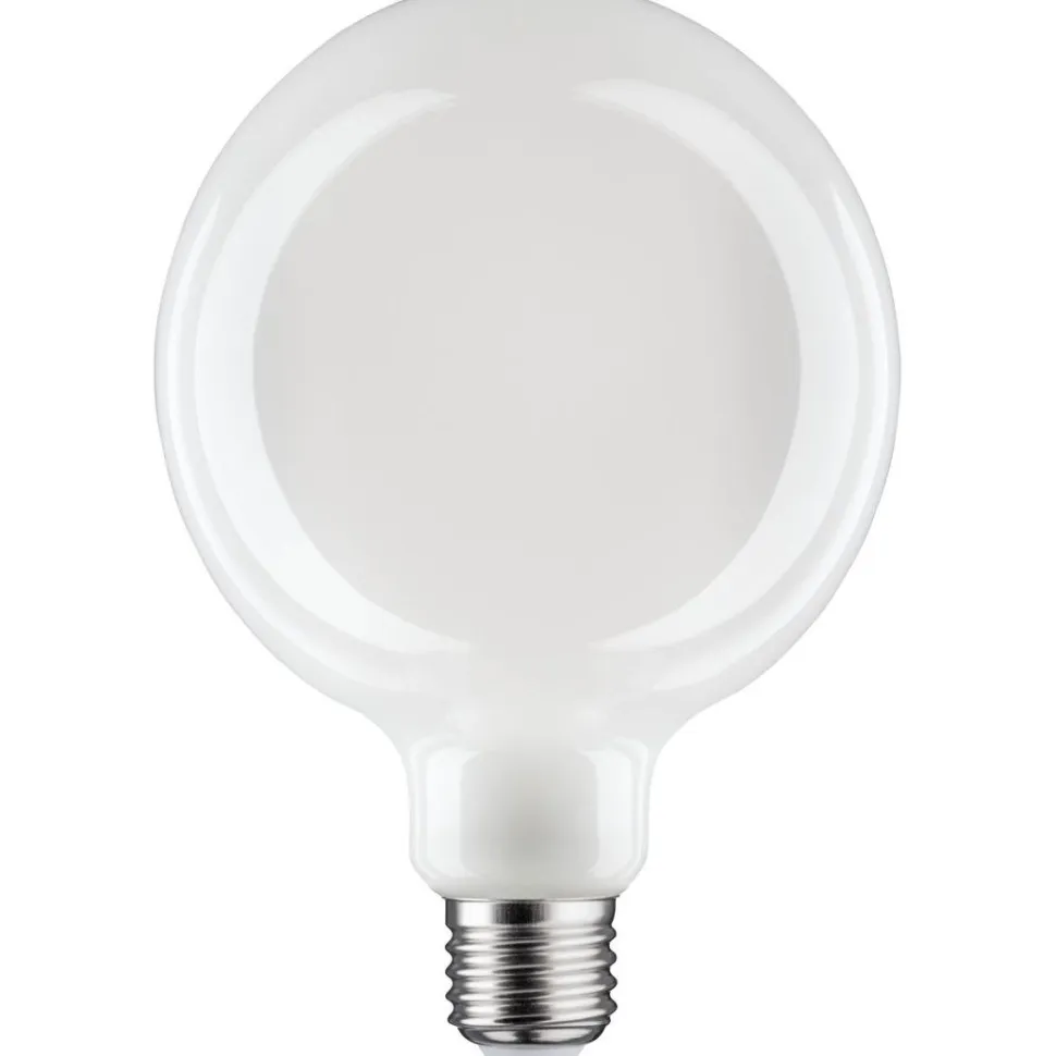 LED-filamenttilamppu Paulmann Globe, G125, E27, 806lm, 7W, 2700K, himmennettävä, opaali