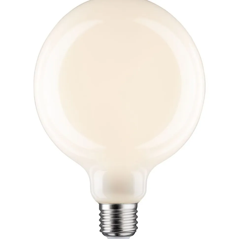 LED-filamenttilamppu Paulmann Globe, G125, E27, 1055lm, 9W, 2700K, himmennettävä, opaali