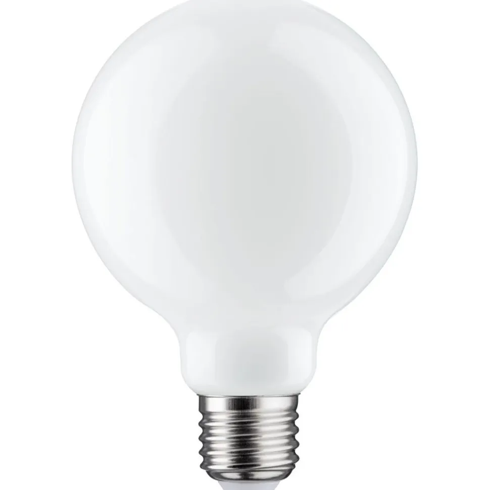 LED-filamenttilamppu Paulmann Globe, G95, E27, 806lm, 7.5W, 2700K, himmennettävä, opaali
