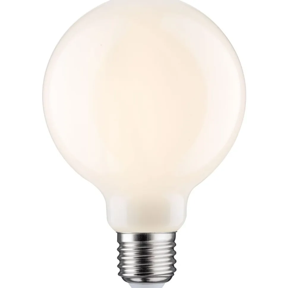 LED-filamenttilamppu Paulmann Globe, G95, E27, 806lm, 7.5W, 2700K, himmennettävä, opaali