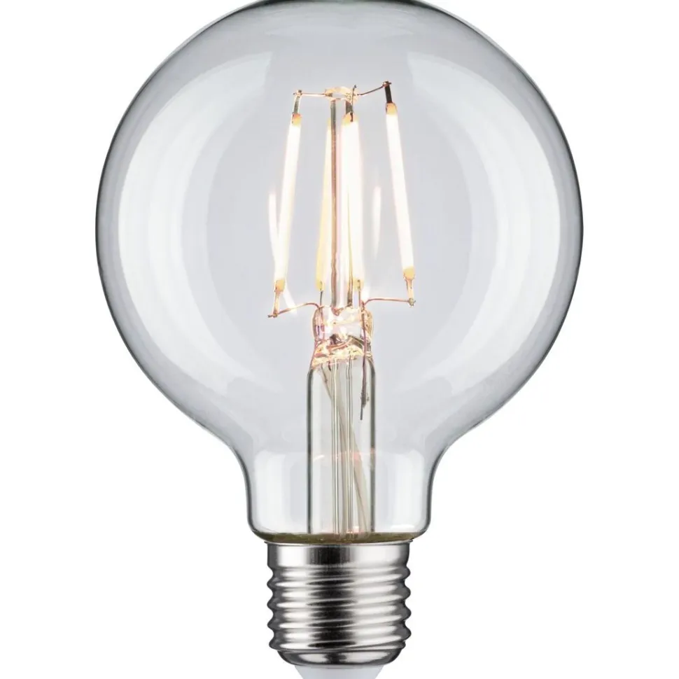LED-filamenttilamppu Paulmann Globe, G80, E27, 470lm, 4.8W, 4000K, kirkas