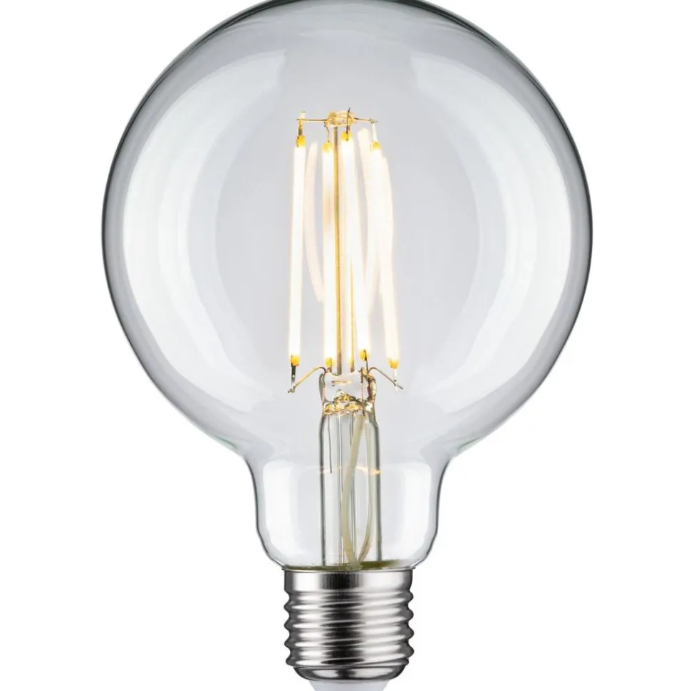 LED-filamenttilamppu Paulmann Globe, G95, E27, 806lm, 7.5W, 2700K, kirkas