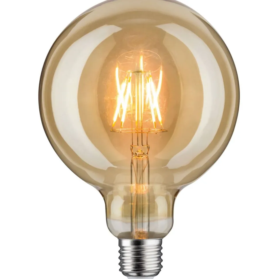 LED-filamenttilamppu Paulmann Globe, G125, E27, 420lm, 6.5W, 1700K, kulta