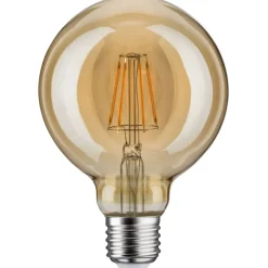 LED-filamenttilamppu Paulmann Globe, G95, E27, 400lm, 6.5W, 1700K, kulta