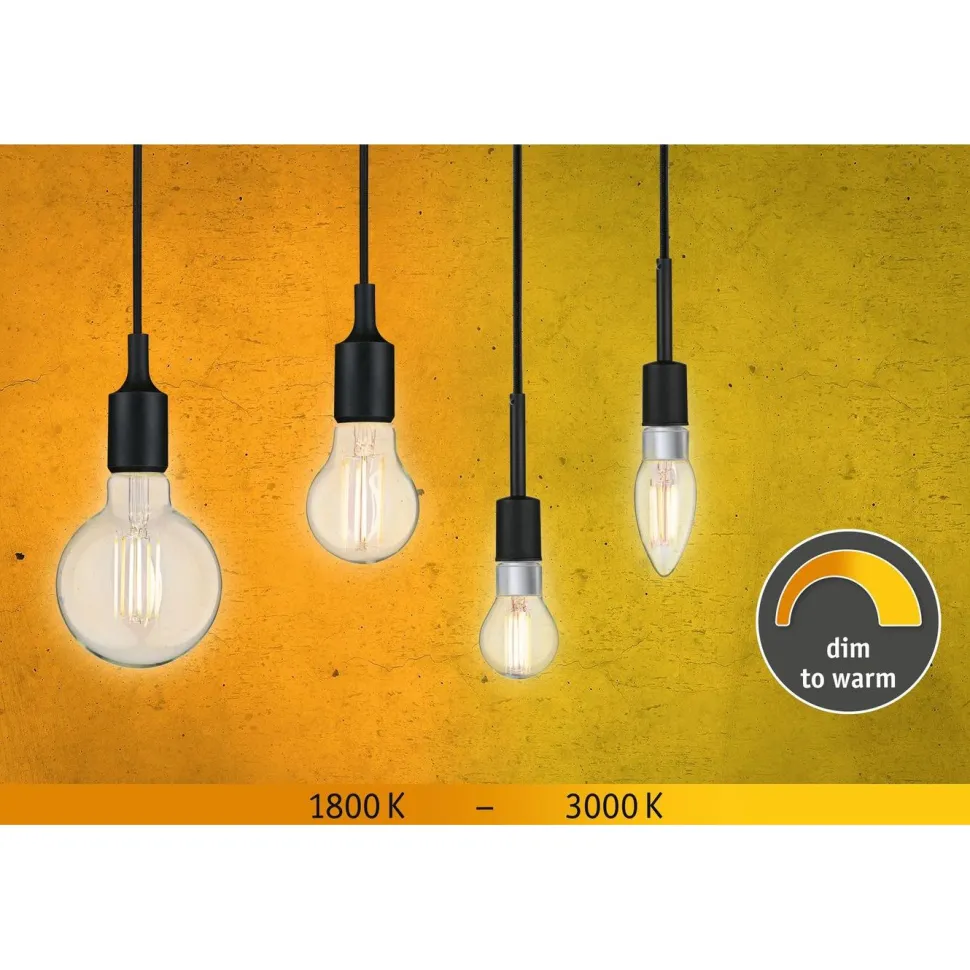 LED-filamenttilamppu Paulmann Globe, G95, E27, 806lm, 7W, säädettävä värilämpötila, kirkas