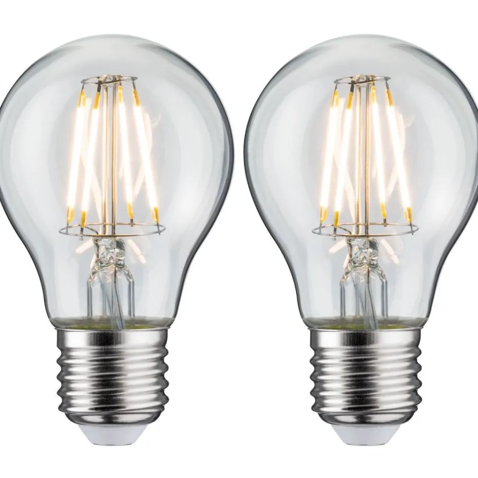 LED-filamenttilamppu Paulmann Pear, E27, 470lm, 5W, 2700K, kirkas, 2kpl