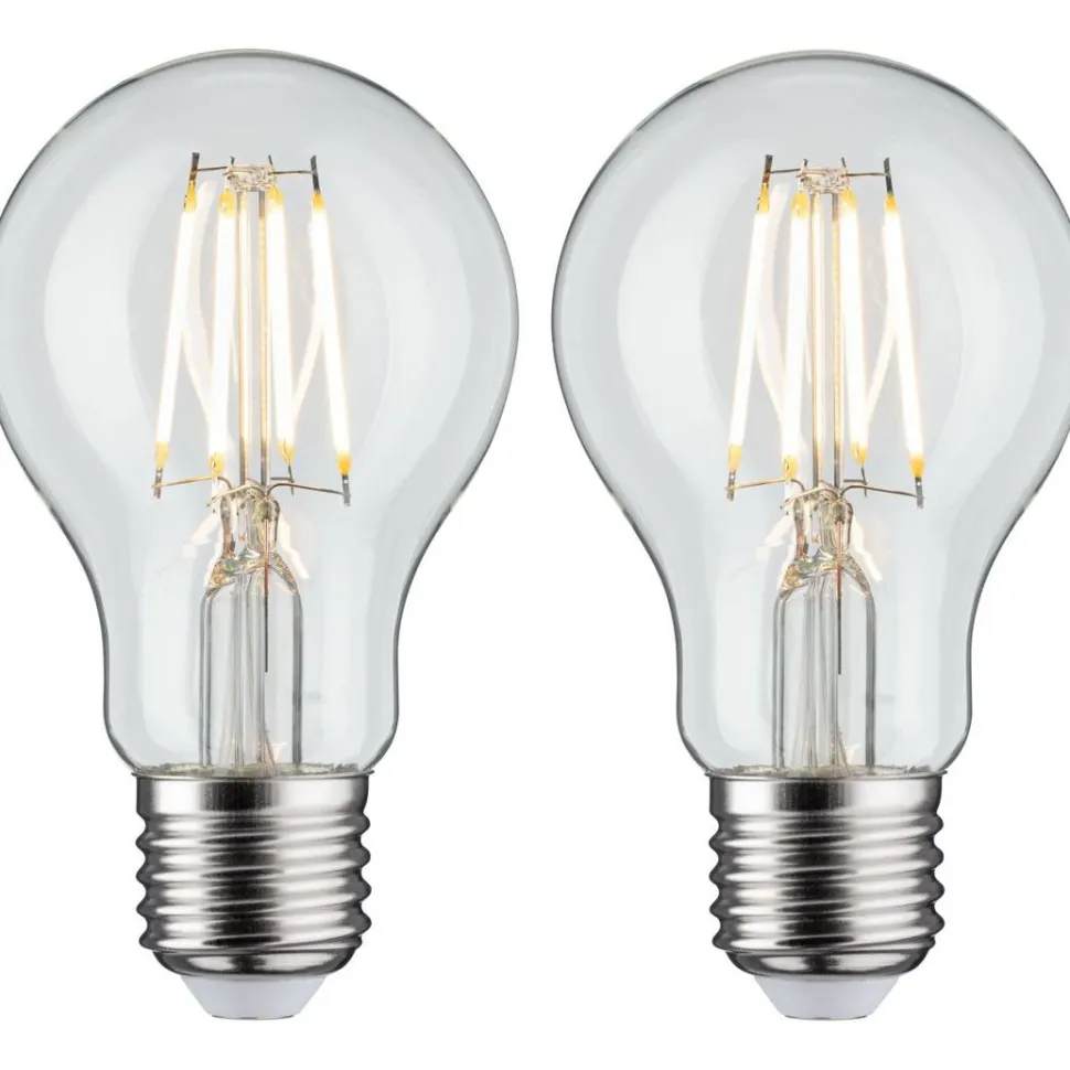 LED-filamenttilamppu Paulmann Pear, E27, 470lm, 5W, 2700K, kirkas, 2kpl
