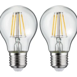 LED-filamenttilamppu Paulmann Pear, E27, 470lm, 5W, 2700K, kirkas, 2kpl