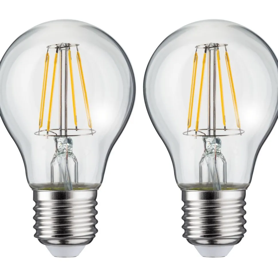 LED-filamenttilamppu Paulmann Pear, E27, 470lm, 5W, 2700K, kirkas, 2kpl