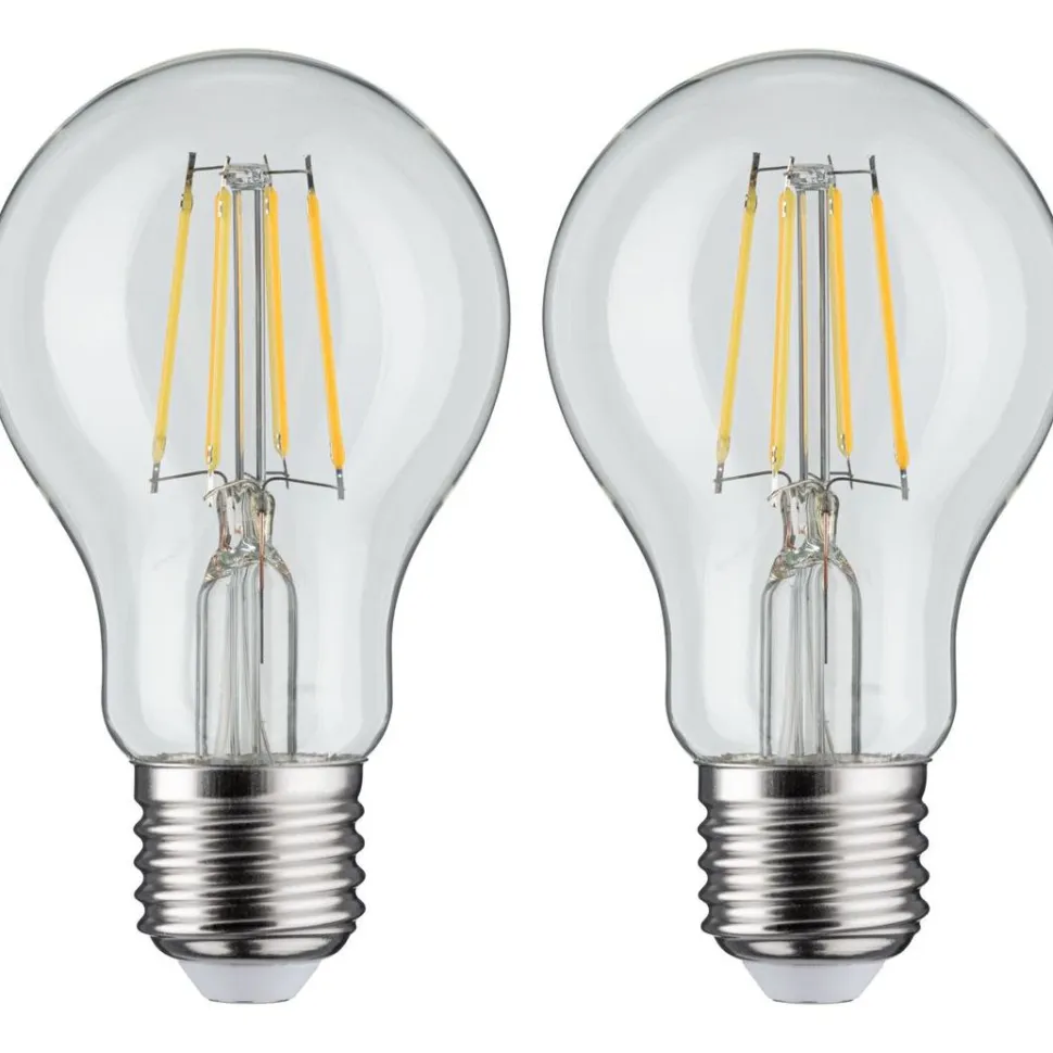 LED-filamenttilamppu Paulmann Pear, E27, 470lm, 5W, 2700K, kirkas, 2kpl