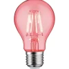 LED-filamenttilamppu Paulmann Pear, E27, 40lm, 1.3W, 1000K, punainen