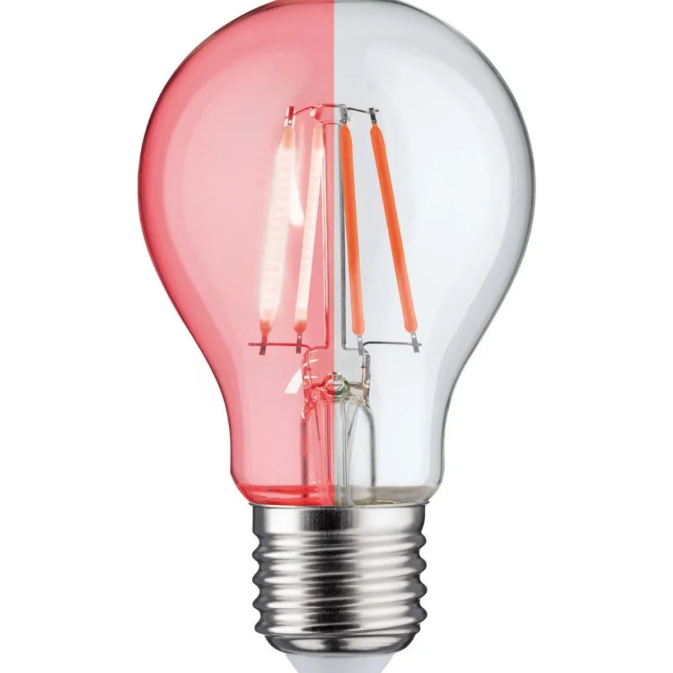 LED-filamenttilamppu Paulmann Pear, E27, 40lm, 1.3W, 1000K, punainen