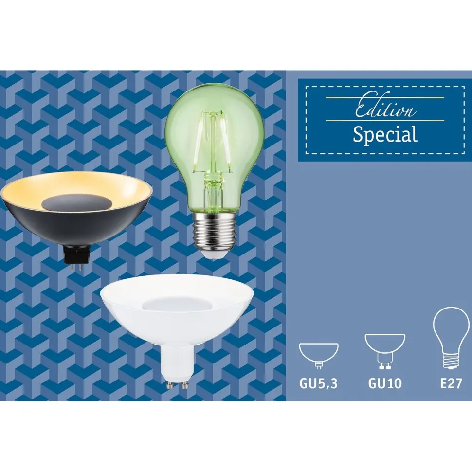 LED-filamenttilamppu Paulmann Pear, E27, 40lm, 2.2W, 1000K, sininen