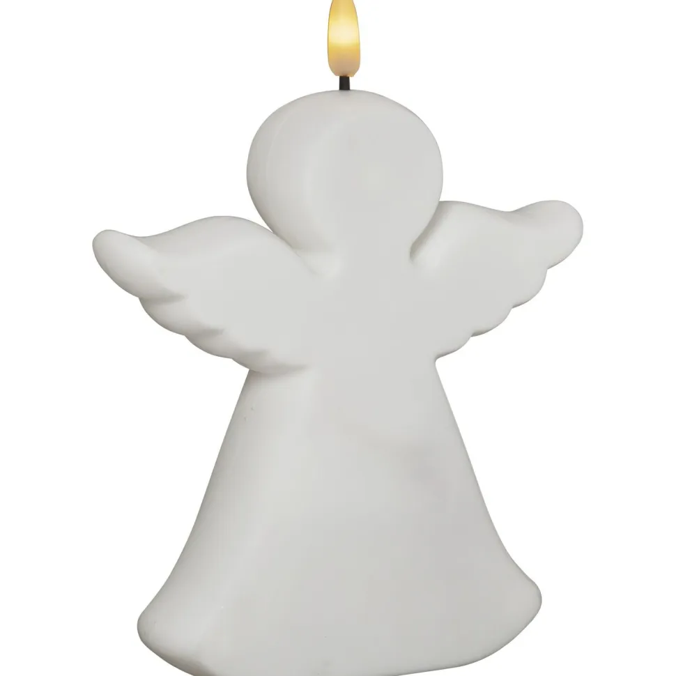 LED-hautakynttilä Star Trading Flamme Angel, 13,5x3,5x18cm, valkoinen