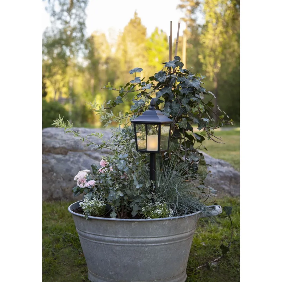 LED-hautalyhty Star Trading Flame, 52cm, musta