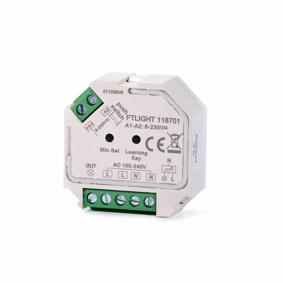 LED-himmennin/vastaanotin FTLIGHT Perfect Triac Push Dim langaton RF/WiFi 230V