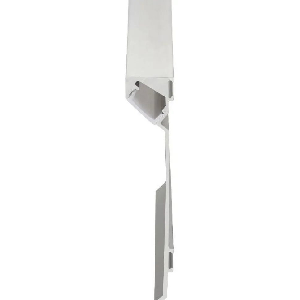 LED-jalkalista Euroshrink 320A, alumiini, 80mm x 2.5m, mattahopea