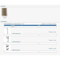 LED-jalkalista Euroshrink 320A, alumiini, 80mm x 2.5m, mattahopea