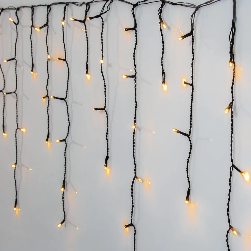 LED-jääpuikkovalosarja Star Trading Golden Warm White 240 valoa 5,9 m