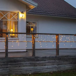 LED-jääpuikkovalosarja Star Trading Golden Warm White 240 valoa 5,9 m