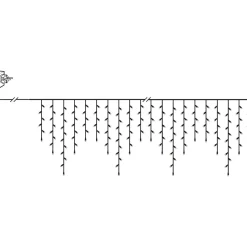 LED-jääpuikkovalosarja Star Trading Golden Warm White 240 valoa 5,9 m