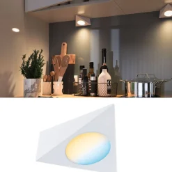 LED-kalustevalaisin Paulmann Clever Connect Trigo, 2.1W, säädettävä värilämpötila, harjattu nikkeli