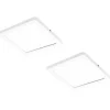 LED-kalustevalaisin Limente Flat 12 LUX 2 kpl + virtalähde valkoinen/musta