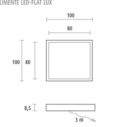 LED-kalustevalaisin Limente Flat 12 LUX 2 kpl + virtalähde valkoinen/musta
