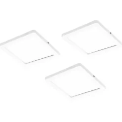 LED-kalustevalaisin Limente Flat 12 LUX 3 kpl + virtalähde valkoinen/musta