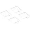 LED-kalustevalaisin Limente Flat 12 LUX 4 kpl + virtalähde valkoinen/musta