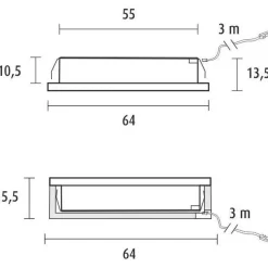 LED-kalustevalaisin Limente LED-LENOX 4000K 4kpl messinki
