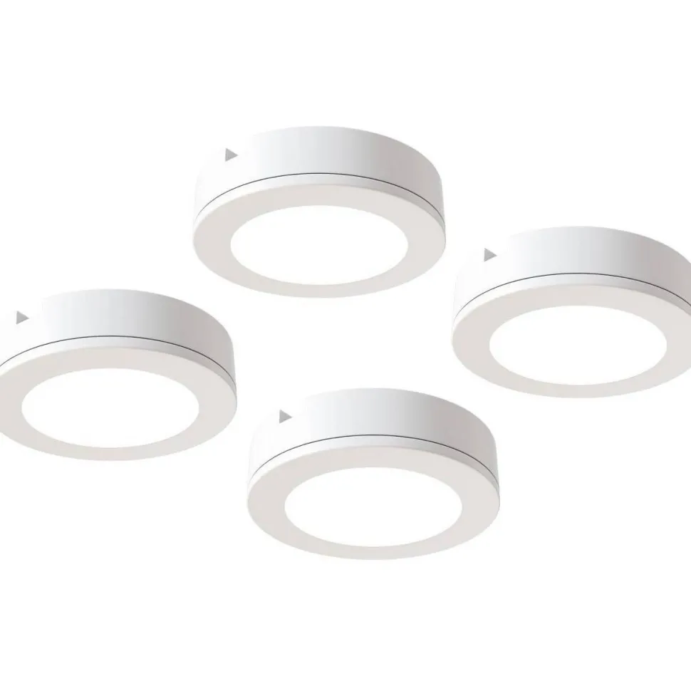 LED-kalustevalaisin Limente LED-LENOX 4000K 4kpl messinki
