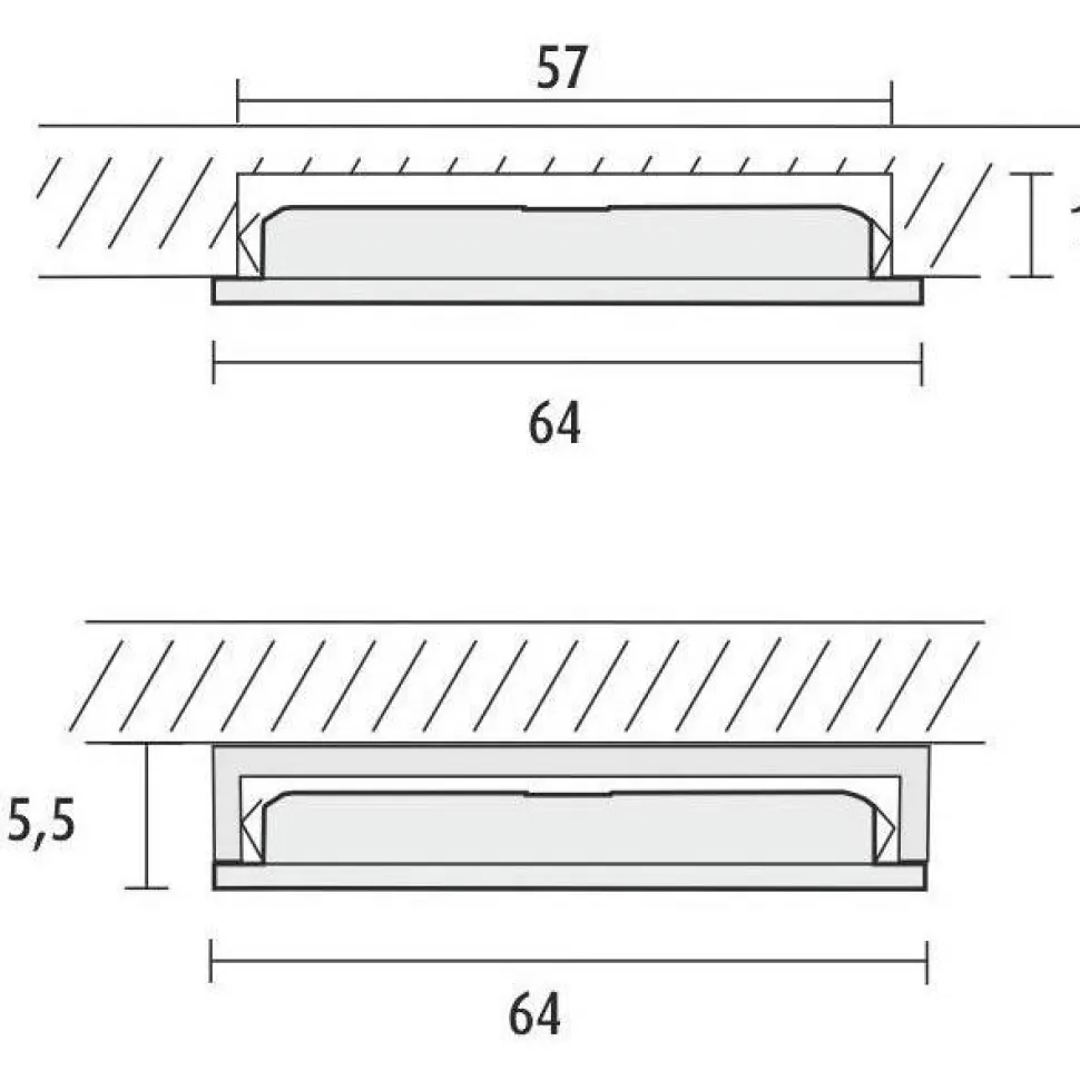 LED-kalustevalaisin Limente LED-LENOX 4000K 1kpl messinki