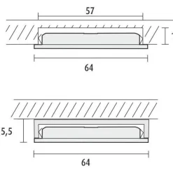 LED-kalustevalaisin Limente LED-LENOX 4000K 5kpl musta