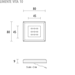 LED-kalustevalaisin Limente LED-Vita 10 4.2W 24V kromi