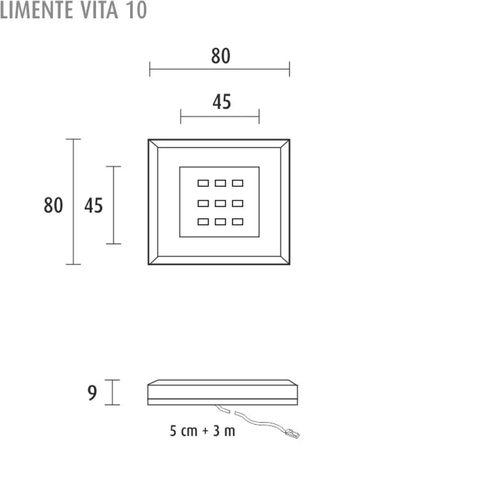LED-kalustevalaisin Limente LED-Vita 10 4.2W 24V kromi