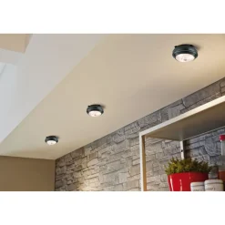LED-kalustevalaisin Paulmann Batterie ButtonLED, 88mm, 70lm, 3000K, himmennettävä, antrasiitti