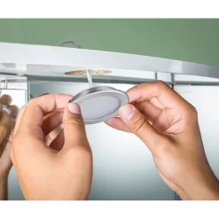 LED-kalustevalaisin Paulmann Ø65mm 3000K upotettava 2.5W 180lm kromi, 3kpl/pkt